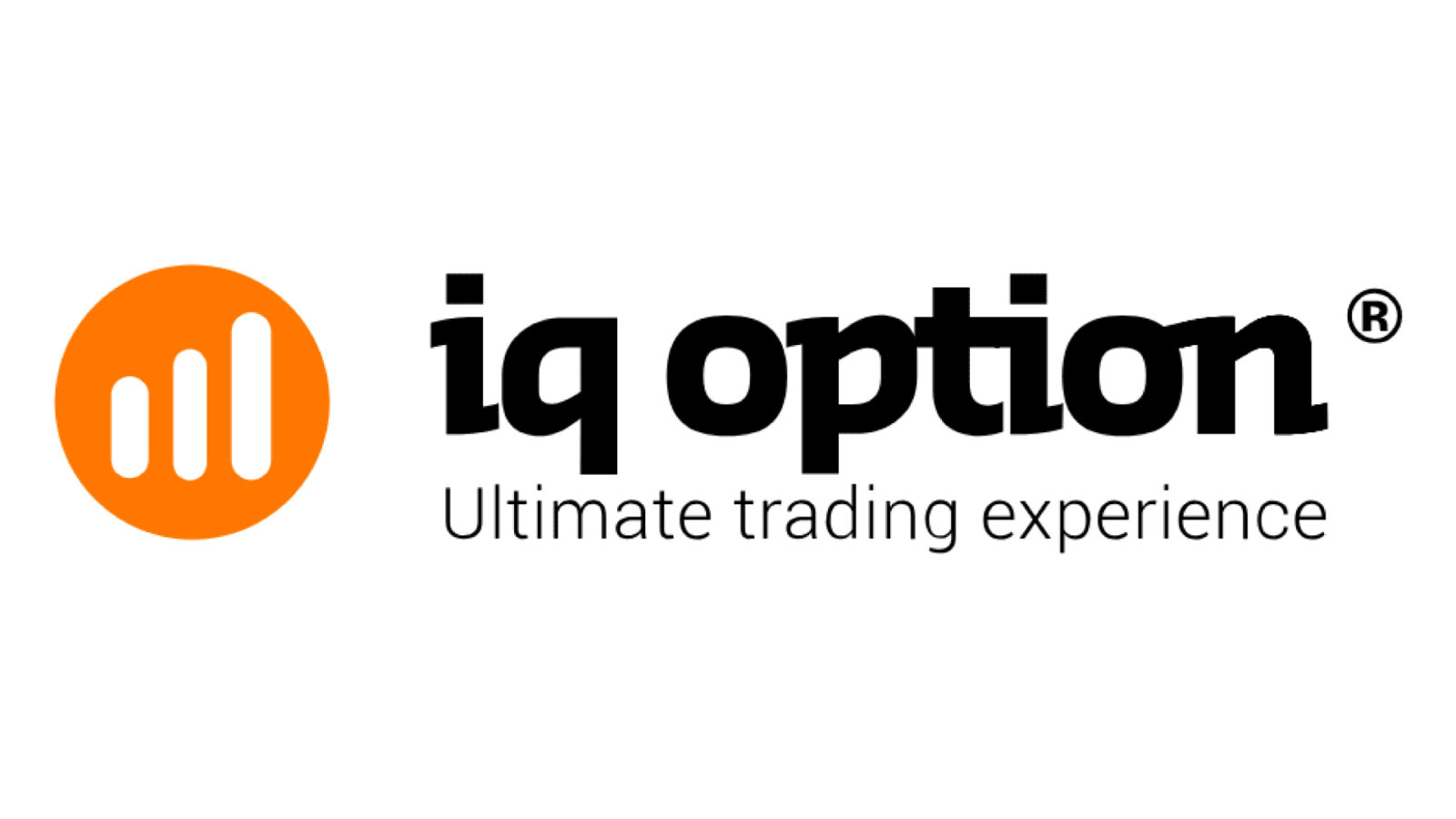 Il logo di Iq Option su sfondo bianco