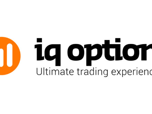 Il logo di Iq Option su sfondo bianco